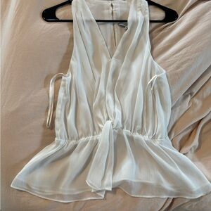 Elegant White Sleeveless Top
